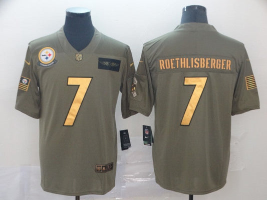 Men's Pittsburgh Steelers Ben Roethlisberger #7 Brown Player Game Jersey