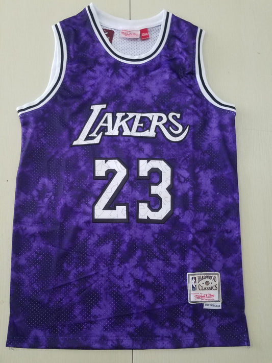 Men's Los Angeles Lakers LeBron James #23 Purple Galaxy Swingman Jersey