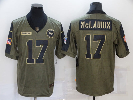 Men's Washington Commanders Terry Mclaurin #17 Brown Game Jersey