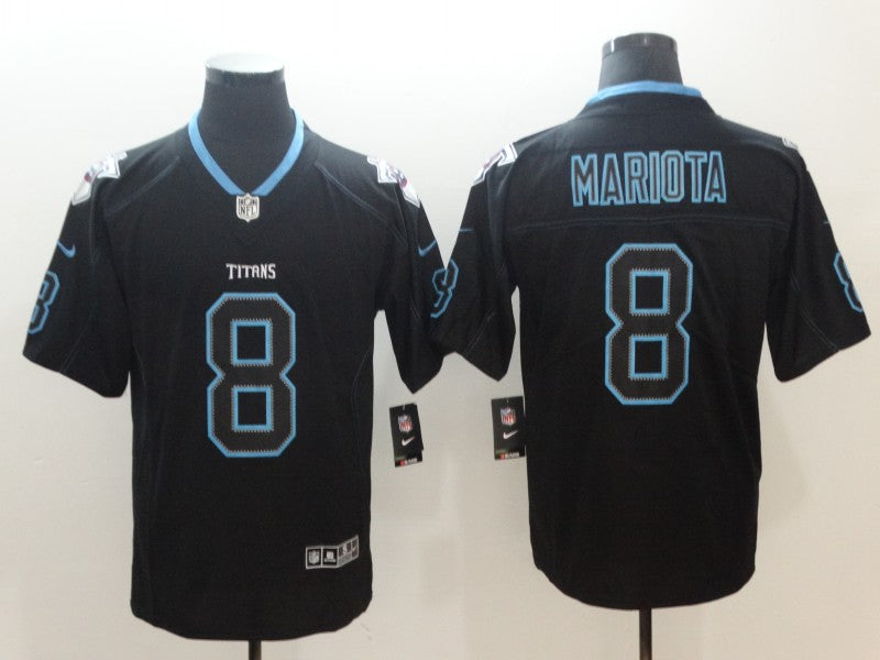 Men's Tennessee Titans Marcus Mariota #8 Black Game Jersey