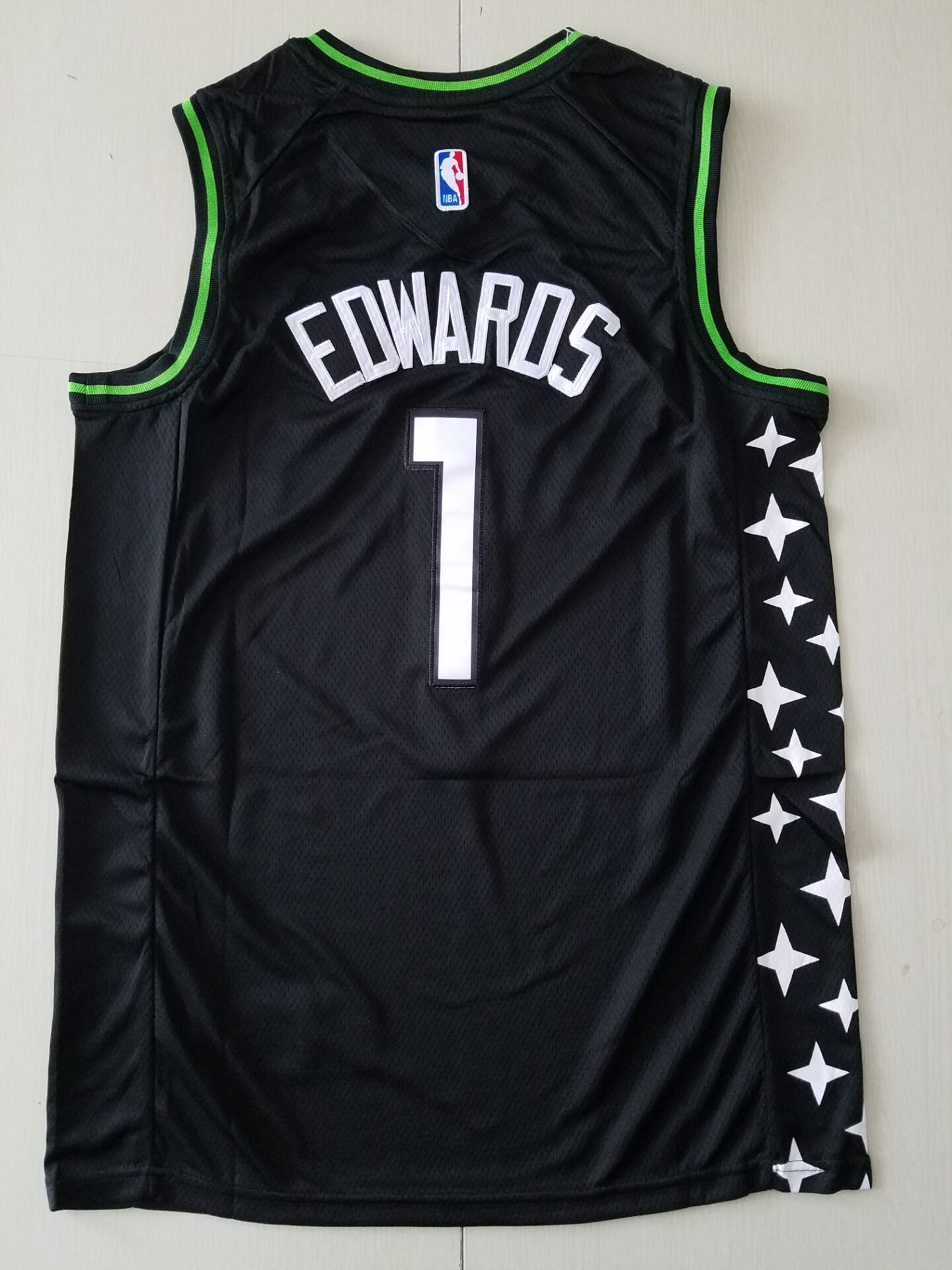 Men's Minnesota Timberwolves Anthony Edwards Black Swingman Jersey City Edition