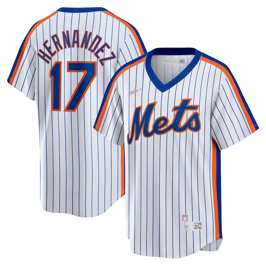 Men's New York Mets Keith Hernandez #17 White Home Cooperstown Collection Player Jersey