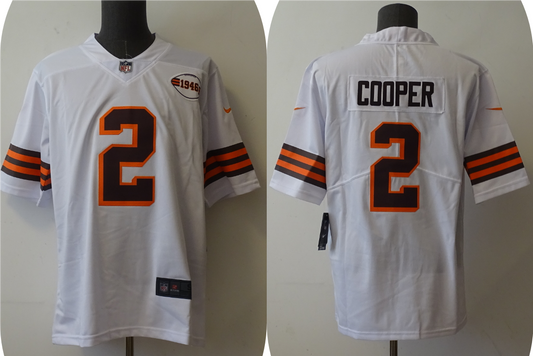 Men's Cleveland Browns Amari Cooper #2 White 1946 Collection Alternate Vapor Limited Jersey