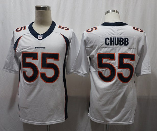 Men's Denver Broncos Bradley Chubb #55 White Game Jersey