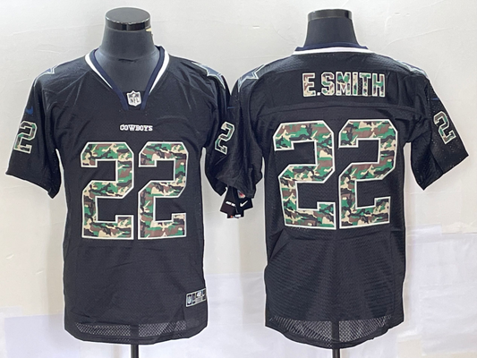 Men's Dallas Cowboys Emmitt Smith #22 Black Player Jersey