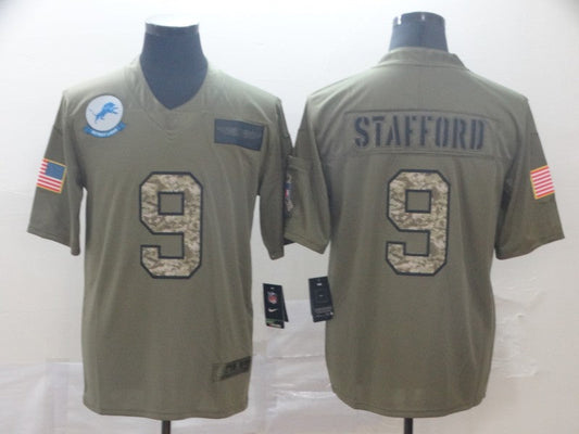 Men's Detroit Lions Matthew Stafford #9 Brown Player Game Jersey