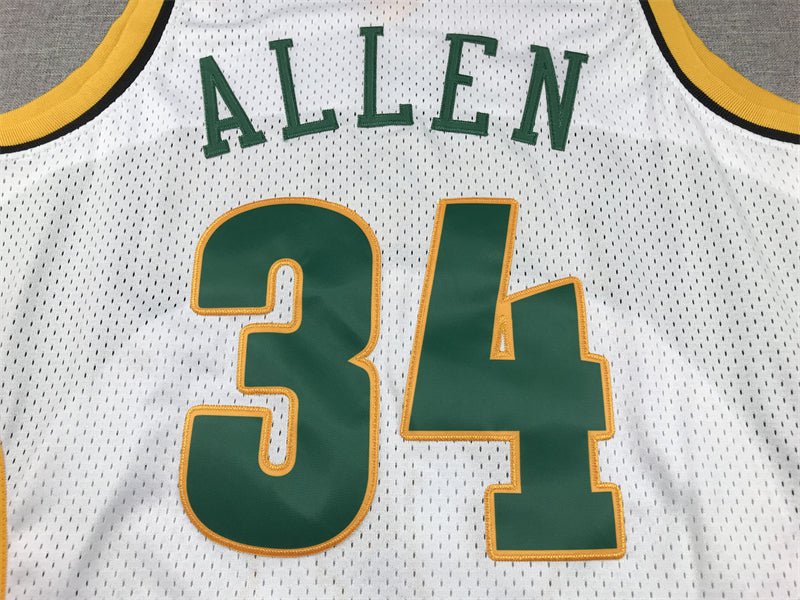 Men's Seattle SuperSonics Ray Allen #34 White 2006-2007 Swingman Jersey