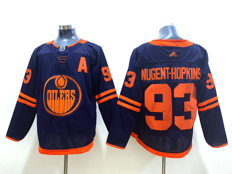 Men's Edmonton Oilers Ryan Nugent-Hopkins #93 Navy Breakaway Player Jersey