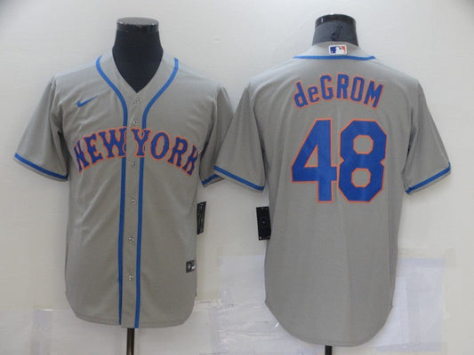 Men's New York Mets Jacob deGrom #48 Gray Replica Baseball Jersey