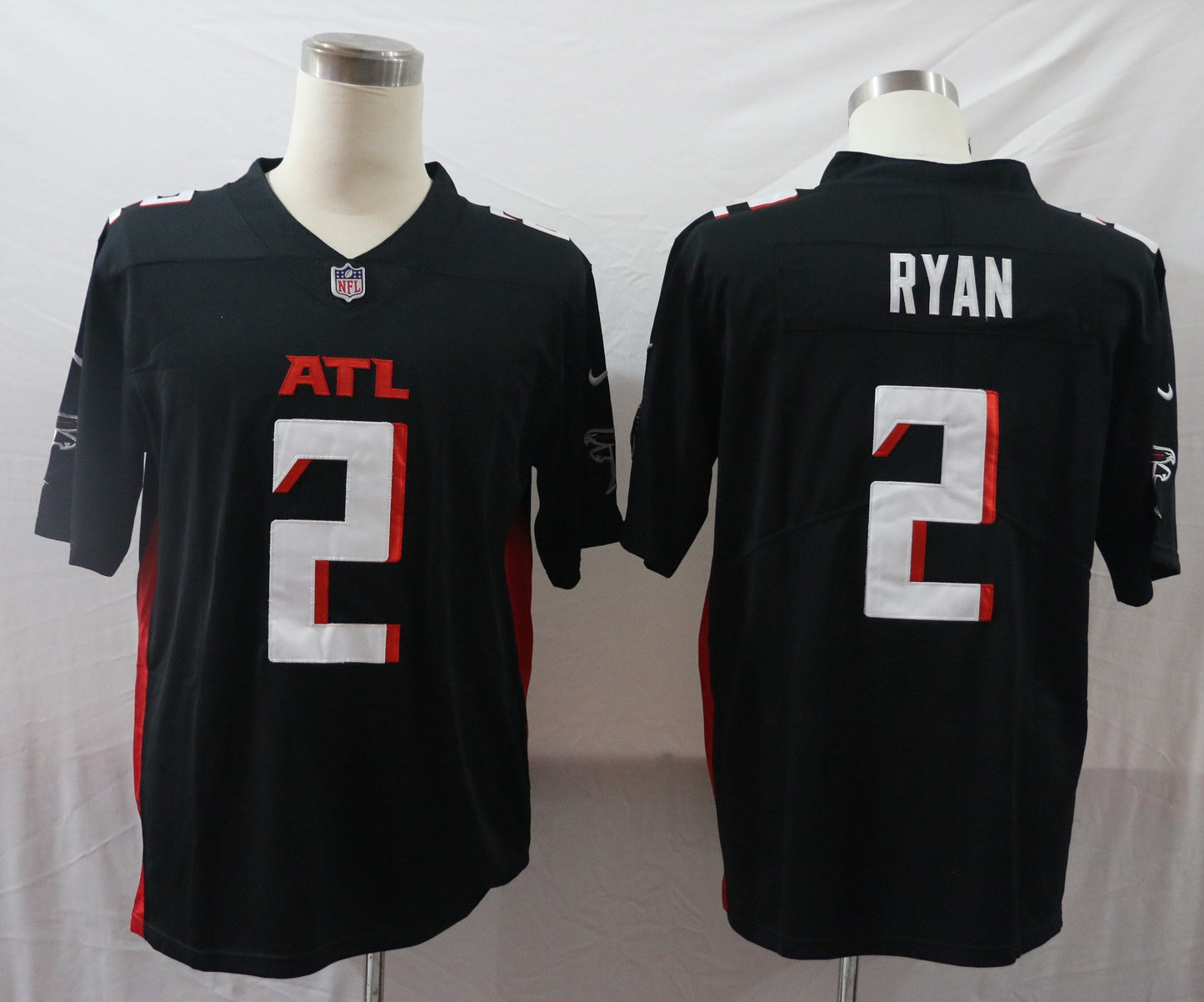 Men's Atlanta Falcons Matt Ryan #2 Black Game Player Jersey