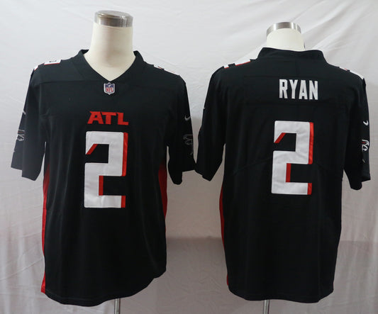 Men's Atlanta Falcons Matt Ryan #2 Black Game Player Jersey