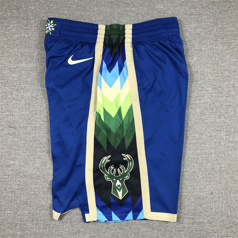 Men's Milwaukee Bucks 2022/23 Blue City Edition Basketball Shorts