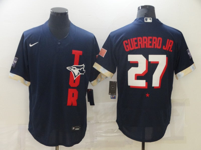 Men's Toronto Blue Jays Vladimir Guerrero Jr. #27 Navy All Star Player Jersey