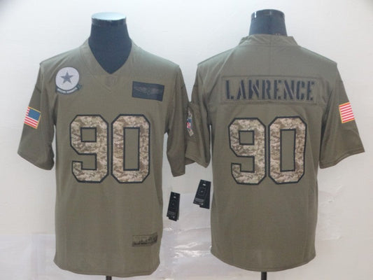 Men's Dallas Cowboys DeMarcus Lawrence #90 Brown Game Jersey