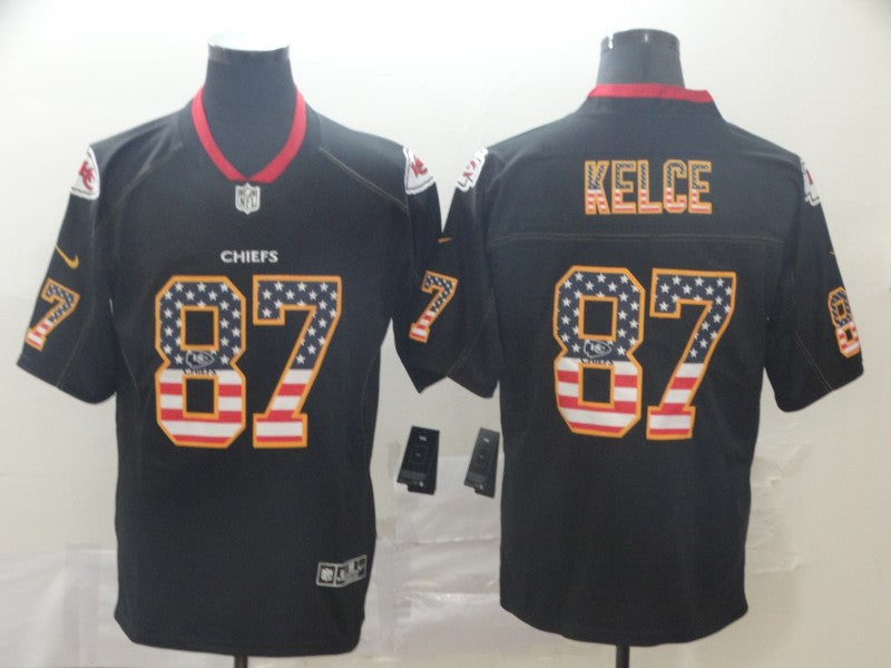 Men's Kansas City Chiefs Travis Kelce #87 Black Alternate Game Jersey