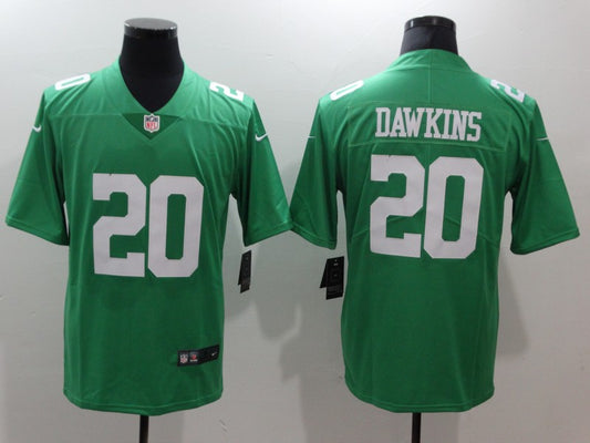 Men's Philadelphia Eagles Brian Dawkins #20 Green Game Player Jersey