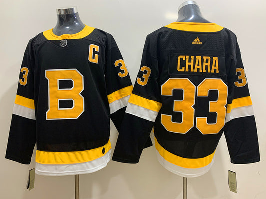 Men's Boston Bruins Zdeno Chara #33 Black Replica Jersey