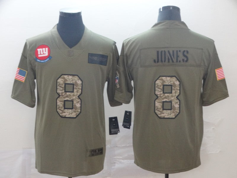 Men's New York Giants Daniel Jones #8 Brown Player Game Jersey