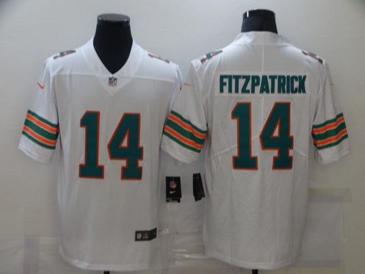 Men's Miami Dolphins Ryan Fitzpatrick #14 White Game Player Jersey