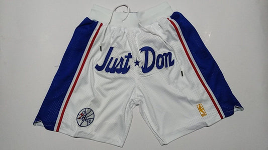 Men's Philadelphia 76ers White Basketball Shorts