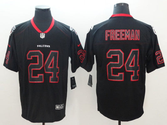 Men's Atlanta Falcons Devonta Freeman #24 Black Game Player Jersey