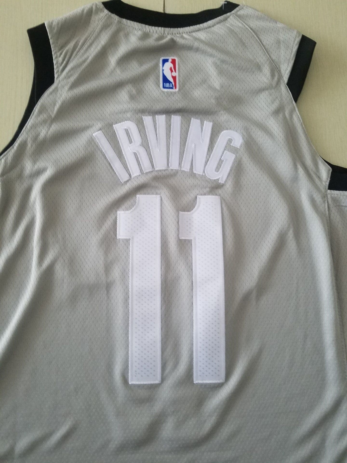 Men's Brooklyn Nets Kyrie Irving Gray 2019 Fast Break Player Movement Jersey