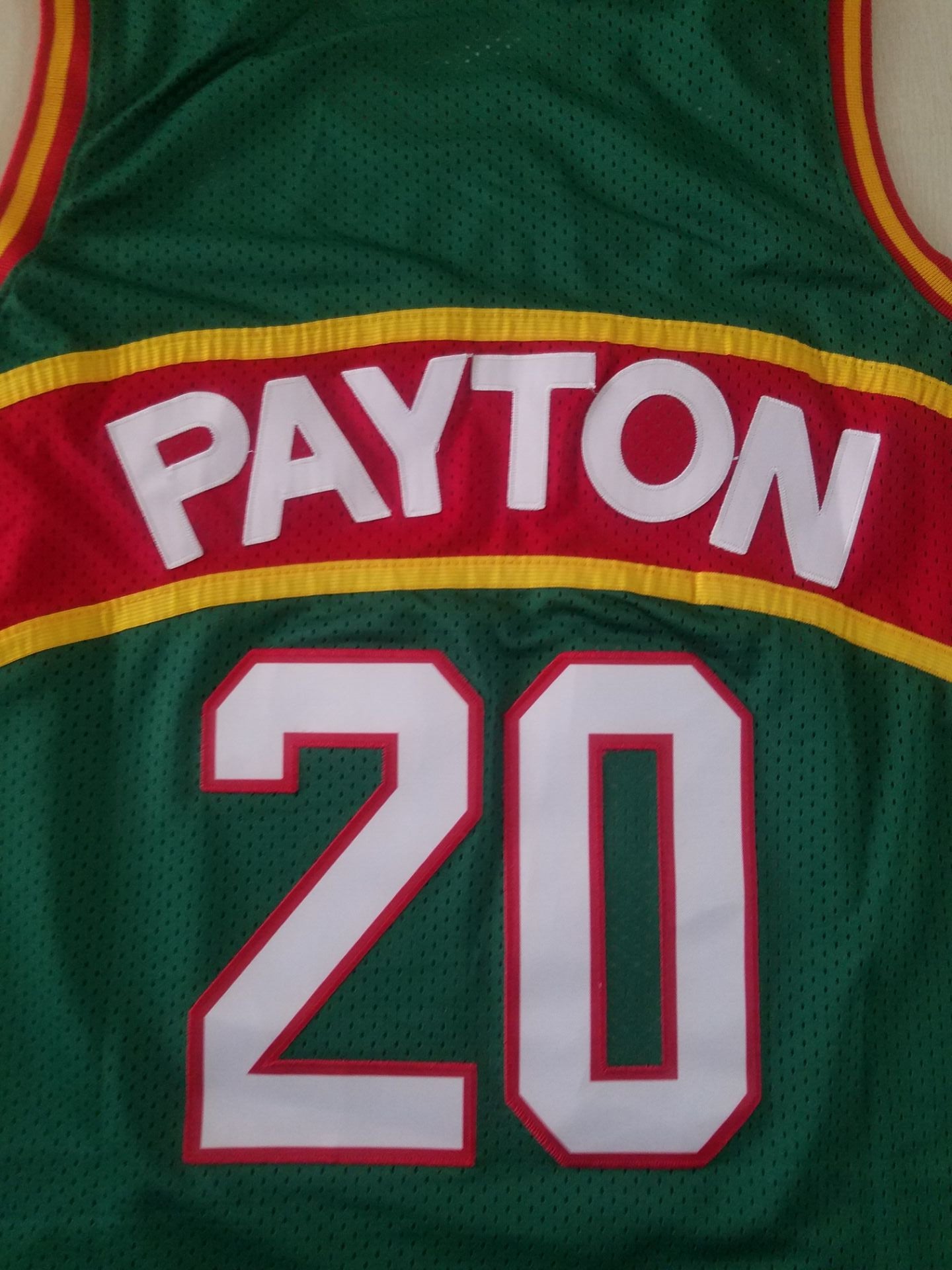 Men's Seattle Supersonics Gary Payton #20 Green Throwback Swingman Jersey