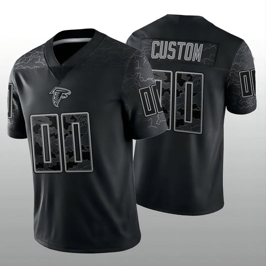 Custom Atlanta Falcons Football Jerseys Stitched Black RFLCTV Limited Jersey American Jerseys