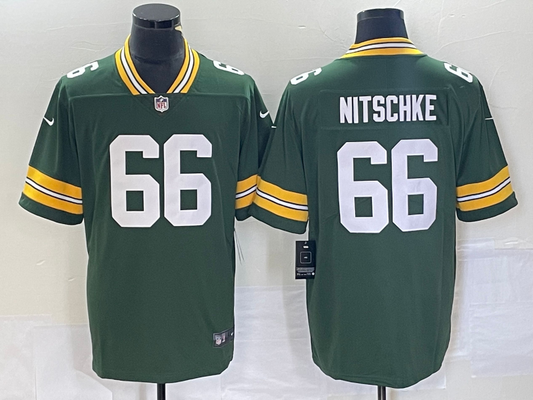 Men's Green Bay Packers Ray Nitschke #66 Green Game Jersey