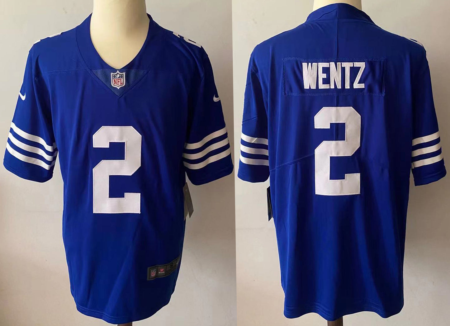 Men's Indianapolis Colts Carson Wentz #2 Blue Game Player Jersey