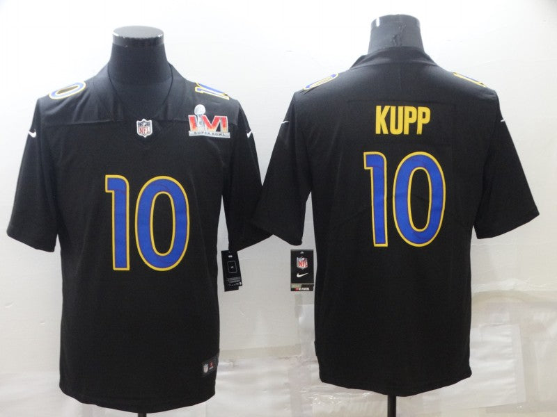 Men's Los Angeles Rams Cooper Kupp #10 Black Game Jersey