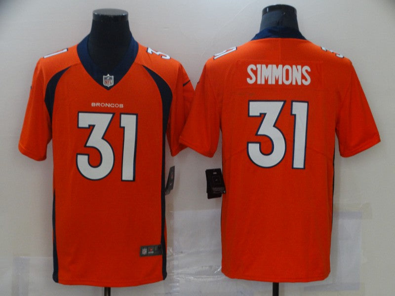 Men's Denver Broncos Justin Simmons #31 Orange Game Jersey