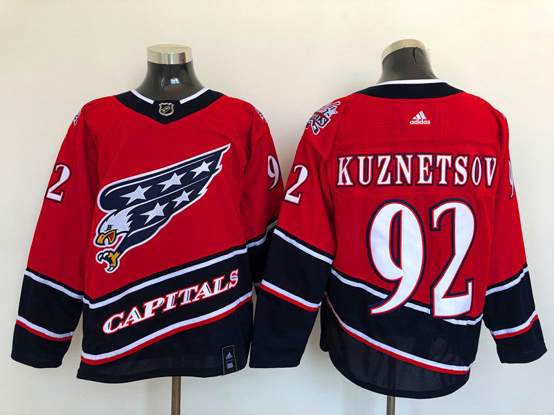 Men's Washington Capitals Evgeny Kuznetsov #92 Red Player Game Jersey