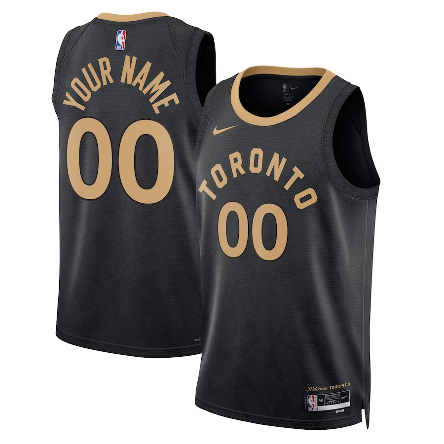 Men's Toronto Raptors Black 2022/23 Swingman Custom Jersey - City Edition