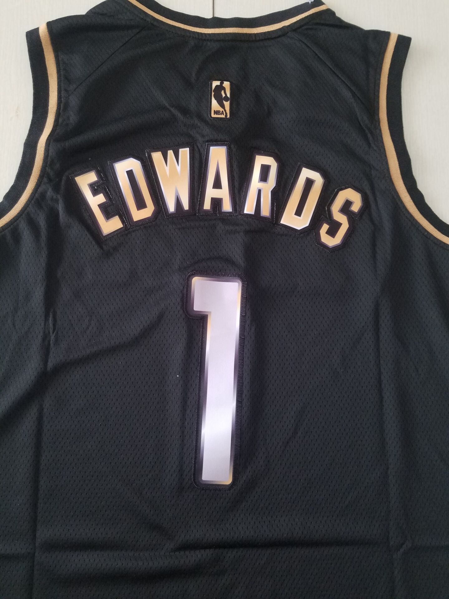 Men's Minnesota Timberwolves Anthony Edwards #1 Black Swingman Jersey