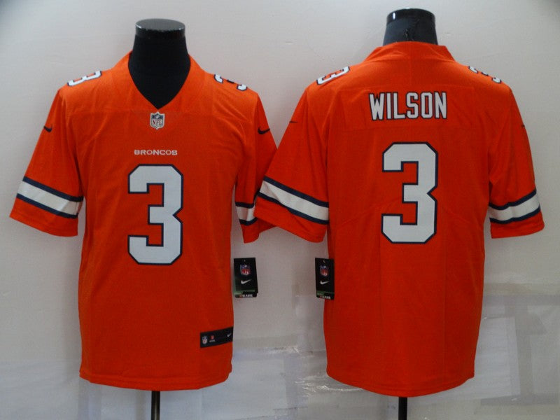 Men's Denver Broncos Russell Wilson #3 Orange Game Player Jersey