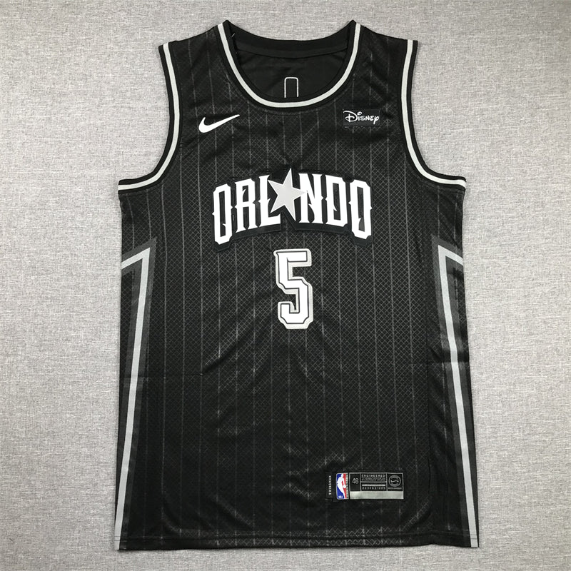 Men's Orlando Magic Paolo Banchero #5 Black 2023/24 Swingman Jersey - City Edition