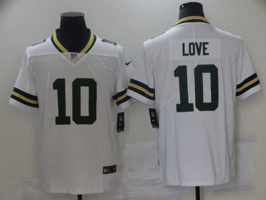 Men's Green Bay Packers Jordan Love #10 White Game Jersey