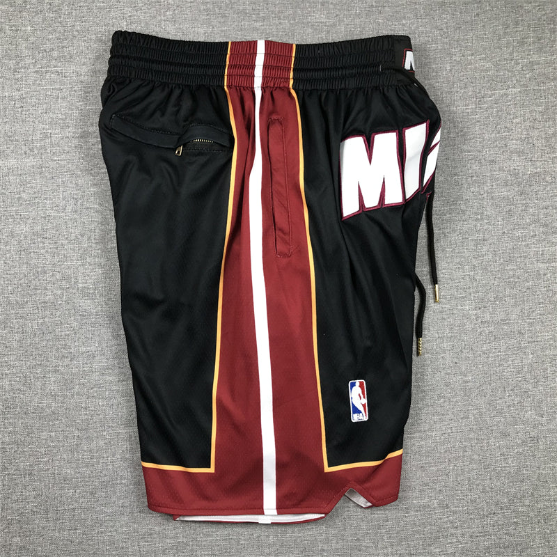 Men's Miami Heat Black Pocket Shorts