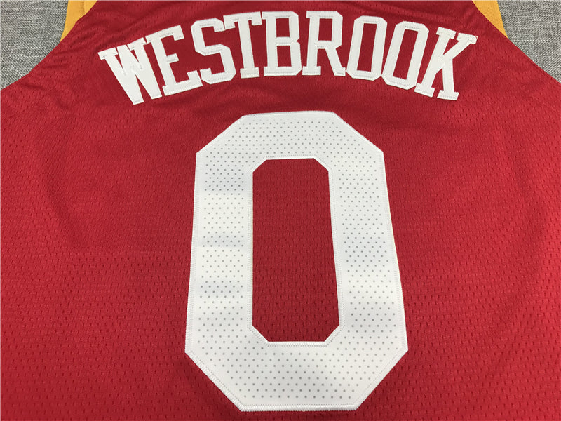 Men's Houston Rockets Russell Westbrook #0 NBA Classics Swingman Jersey - Retro Red