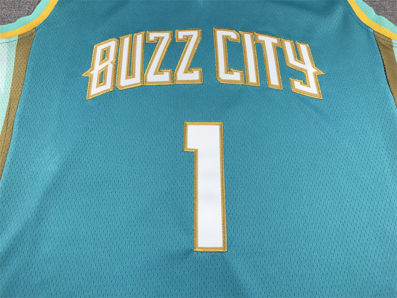 Men's Charlotte Hornets LaMelo Ball #1 Teal 2023/24 Swingman Jersey - City Edition