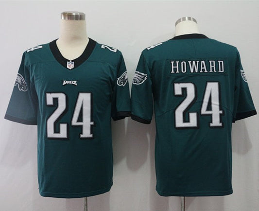 Men's Philadelphia Eagles Jordan Howard #24 Midnight Green Game Player Jersey