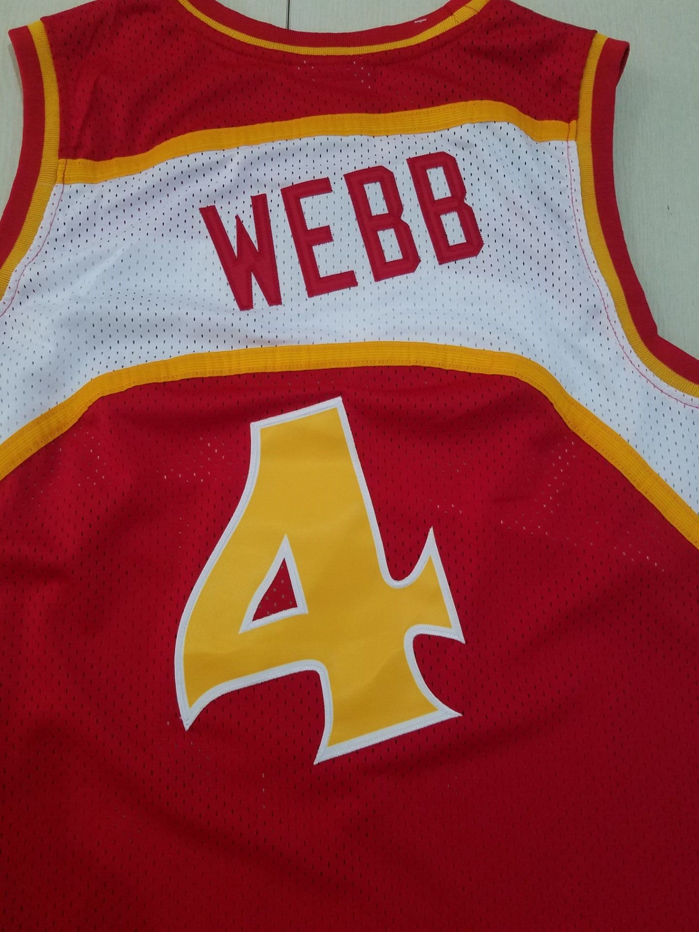 Men's Atlanta Hawks Spud Webb Red 1986-87 Hardwood Classics Swingman Jersey