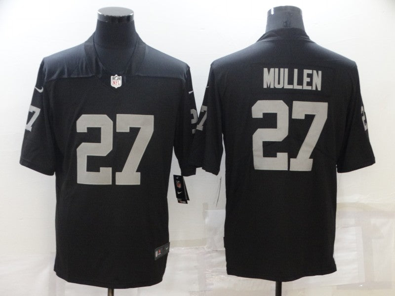 Men's Las Vegas Raiders Trayvon Mullen #27 Black Game Jersey