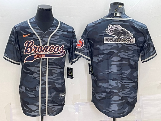 Men's Denver Broncos Grey Camouflage Game Jersey