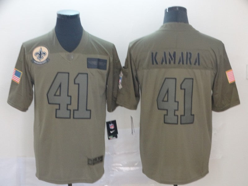 Men's New Orleans Saints Alvin Kamara #41 Brown Game Jersey