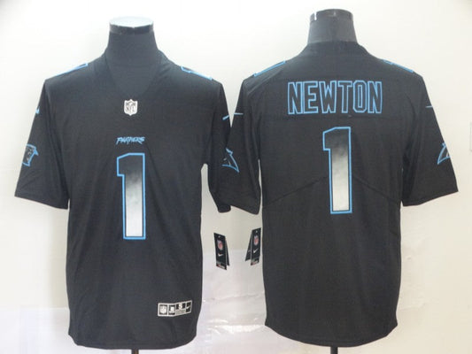 Men's Carolina Panthers #1 Cam Newton Black Game Jersey