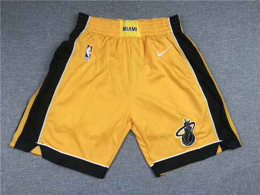 Men's Miami Heat Yellow 2020/21 Earned Edition Basketball Shorts