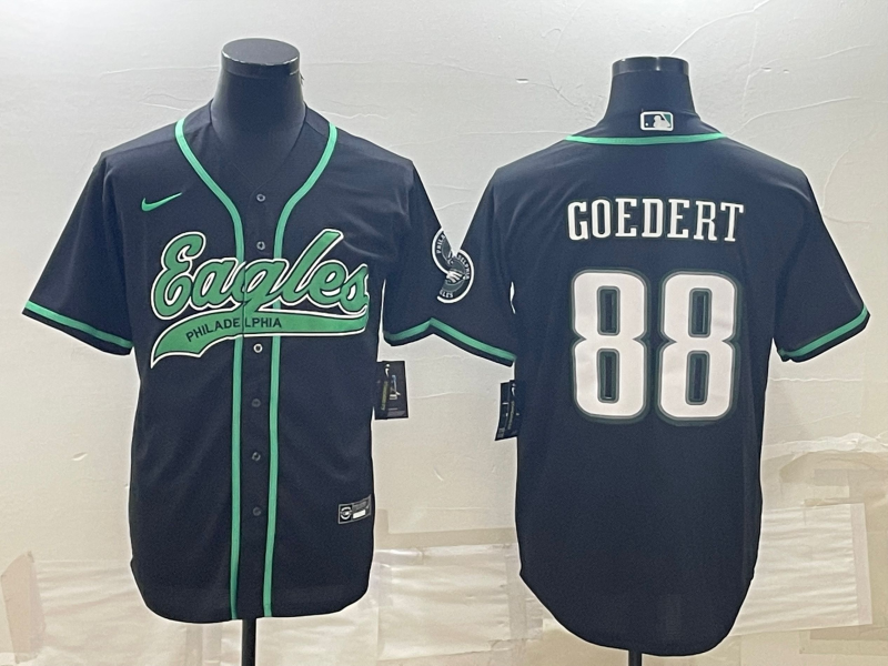 Men's Philadelphia Eagles Dallas Goedert #88 Black Game Jersey Joint Edition