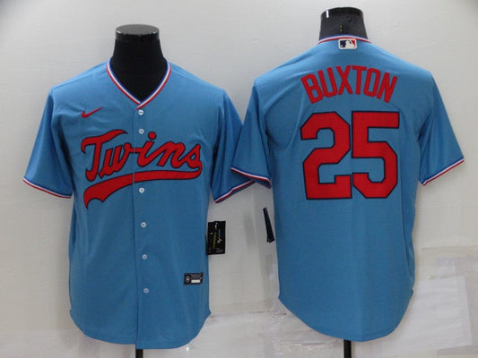 Men's Minnesota Twins Byron Buxton #25 Blue Replica Player Jersey